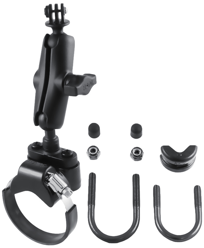 RAM Strap Clamp Roll Bar Mount with 1" Ball & GoPro® Hero Adapter