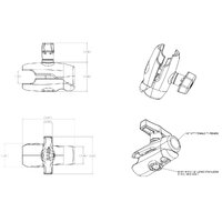 RAM Single Socket Arm with 1/2" NPT Threaded Hole