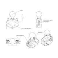 RAM Rail Clamp Ball Base for 1.25" - 1.875" Rails - C Size