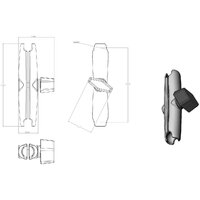 RAM Double Socket Arm - A Size Long