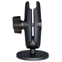 RAM Double Socket Arm with Round Plate - B Size Medium