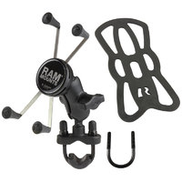 RAM X-Grip Large Phone Mount with Handlebar U-Bolt Base - Short