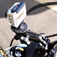 RAM Handlebar U-Bolt Double Ball Mount 1/4"-20 Threaded Stud - Medium