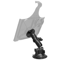 RAM Twist-Lock Suction Cup Double Ball Mount with Round Plate - Medium
