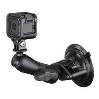RAM Twist-Lock Suction Cup Mount with Universal Action Camera Adapter RAM-B-166-GOP1