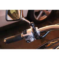 RAM Motorcycle Brake/Clutch Reservoir Mount with Diamond Plate - Medium