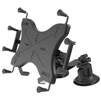 RAM X-Grip with RAM Twist-Lock Pivot Suction for 9"-10" Tablets