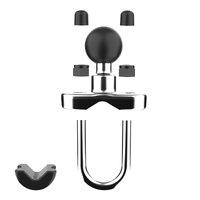 RAM Chrome Handlebar U-Bolt Base for Rails 0.5" to 1" in Diameter
