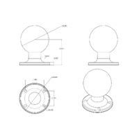 RAM Round AMPS Plate with Ball