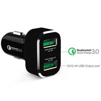 GDS 2-Port USB Cigarette Charger with Qualcomm Quick Charge