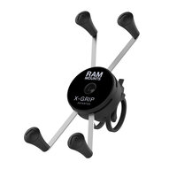 RAM X-Grip Large Phone Mount with Low-Profile Zip Tie Handlebar Base