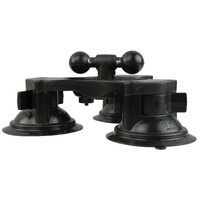 RAM Twist-Lock Triple Suction Cup Double Ball Base