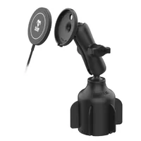 RAM Stubby Cup Holder Mount with RAM Qi2 15W Wireless Charger