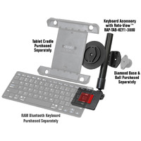 RAM Keyboard Accessory for Tablets with RAM Roto-View