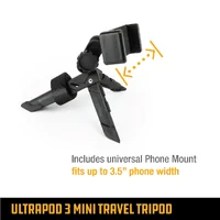 Pedco Ultrapod 3 Mini Travel Tripod w/ Phone Mount