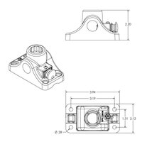 RAM ROD Bulkhead/Flat Surface Base
