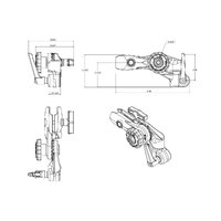 RAM Ratchet & Swing Arm with 1/2" NPT Hole and Single Socket Arm