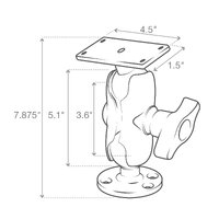 RAM Drill-Down Ball Mount for Humminbird Helix 8-10 & XPLORE Series