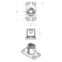 RAM Universal Adapt-A-Post 4-Hole Drill-Down Base