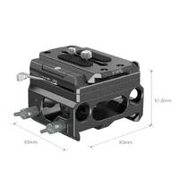 SmallRig Lightweight Baseplate with Dual 15mm Rod Clamp magnesium alloy version - 3067