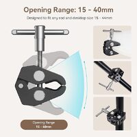SmallRig Clamp w/ 1/4" and 3/8" Thread and 9.5 Inches Adjustable Friction Power Articulating Magic Arm with 1/4" Thread Screw for LCD Monitor/LED Ligh