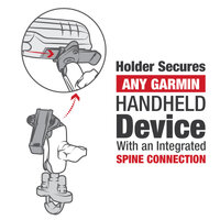 RAM Spine Clip Garmin Mount with Handlebar U-Bolt Base