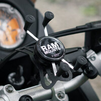 RAM X-Grip Phone Mount with Handlebar U-Bolt Base - Short