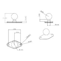 RAM Chrome Diamond Ball Base