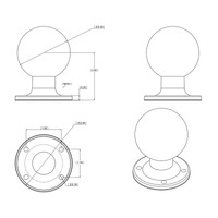 RAM Round AMPS Plate with Ball