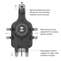 RAM Quick-Grip Pro with Ball & Qi2 15W Wireless Charger