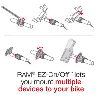 RAM X-Grip Large Phone Mount with RAM EZ-On/Off Bicycle Base