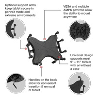 RAM X-Grip Dashboard Mount with Backing Plate for 9"-11" Tablets