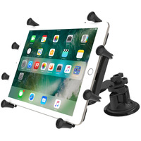 RAM X-Grip with RAM Twist-Lock Pivot Suction for 9"-10" Tablets