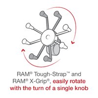 RAM X-Grip Large Phone Mount with RAM Tough-Strap Handlebar Base