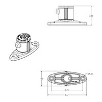 RAM Universal Adapt-A-Post 2-Hole Drill-Down Base