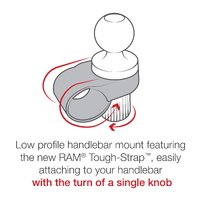 RAM Quick-Grip XL Phone Mount with RAM Tough-Strap Handlebar Base