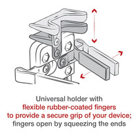 RAM Finger-Grip Universal Holder with Composite Double Socket Arm