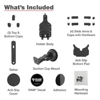 RAM Quick-Grip Pro Phone Mount with Twist-Lock Suction Cup - Medium