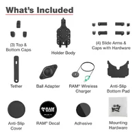 RAM Quick-Grip Pro with Ball & Qi2 15W Wireless Charger