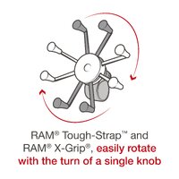 RAM X-Grip Phone Mount with RAM Tough-Strap Handlebar Base