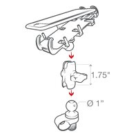 RAM Quick-Grip Phone Mount with RAM Tough-Strap Handlebar Base