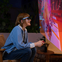 TCL NXTWEAR S+ XR Glasses with Mirascan Portable Adapter for iOS Devices