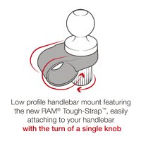 RAM Quick-Grip Phone Mount with RAM Tough-Strap Handlebar Base