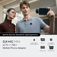 DJI Mic Mini (2 TX + 1 RX + Charging Case) + Mobile Phone Adapter