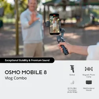 DJI Osmo Mobile 8 Vlog Combo (DJI Mic Mini Transmitter Arctic White)