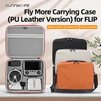 Sunnylife PU Leather DJI Flip Fly More Combo Case with Shoulder Strap - Black