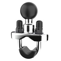 RAM Chrome Handlebar U-Bolt Base for Rails 0.5" to 1" in Diameter