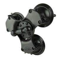 RAM Twist-Lock Triple Suction Cup Double Ball Base