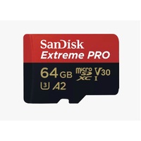 Sandisk Extreme Pro MicroSDXC 64GB Memory Card (200 MB/S Read, 90 MB/S Write)