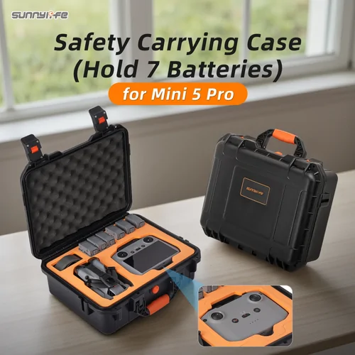 Sunnylife DJI Mini 5 Pro Waterproof Hard Case with Shoulder Strap
